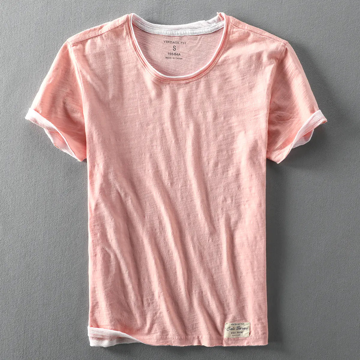 Men's Cotton Bamboo T-Shirt - Casual Vintage Style