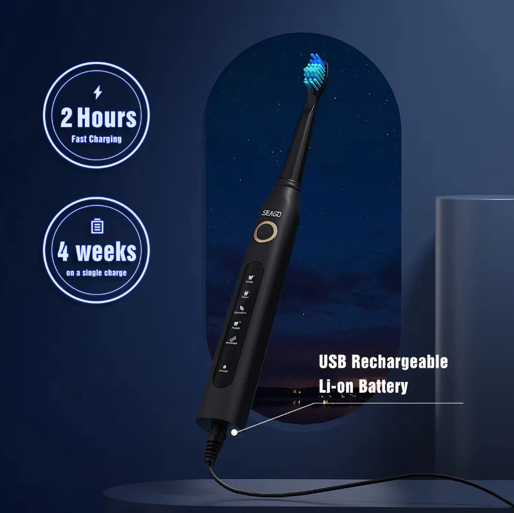 Seago Sonic Electric Toothbrush Cleaning Teeth