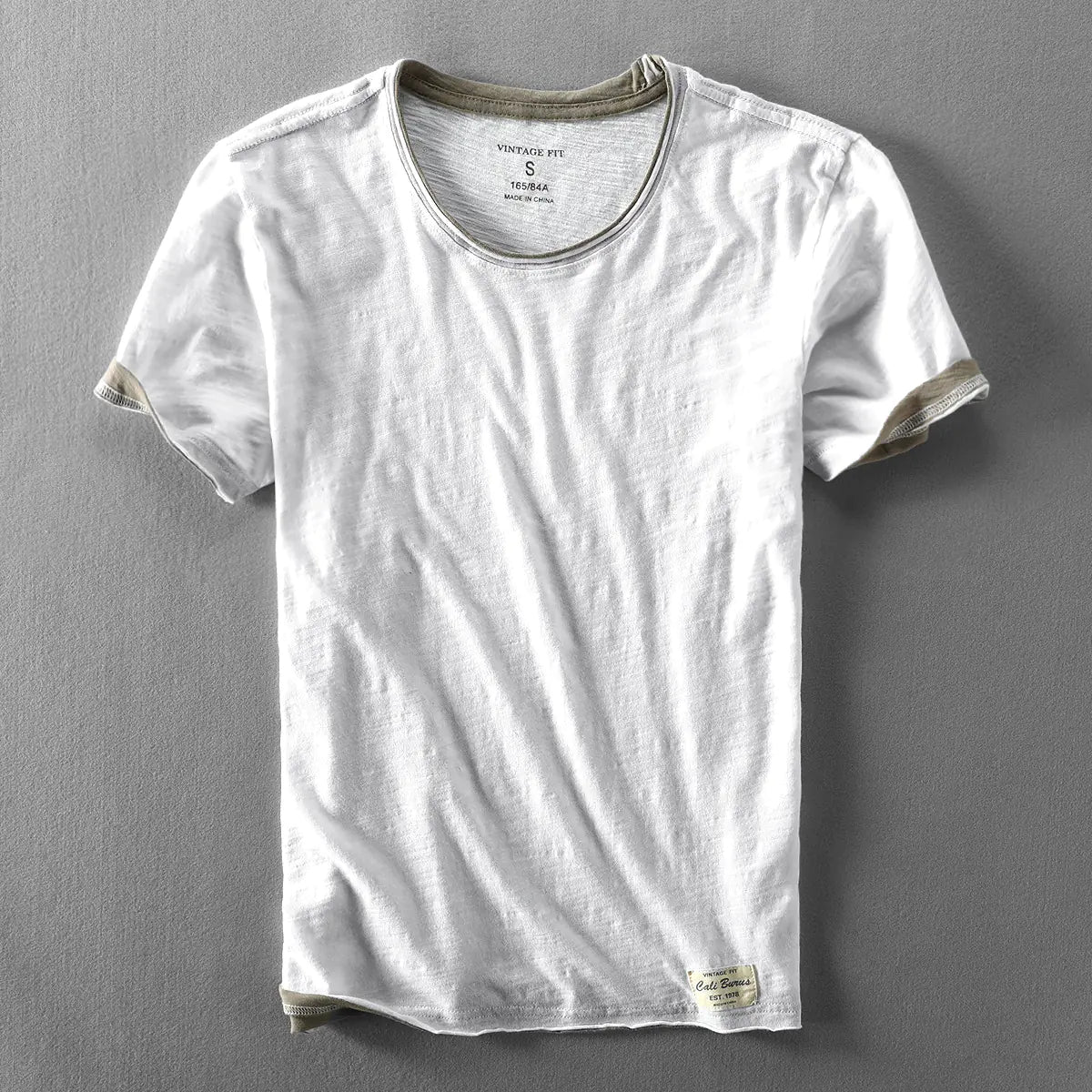 Men's Cotton Bamboo T-Shirt - Casual Vintage Style