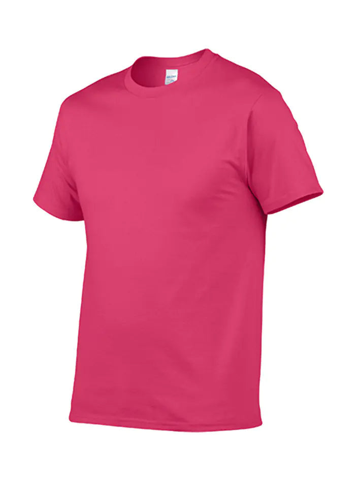 GILDAN 63000 Cotton Crew Neck Logo T-Shirt for Men