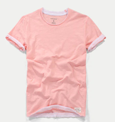 Men's Cotton Bamboo T-Shirt - Casual Vintage Style