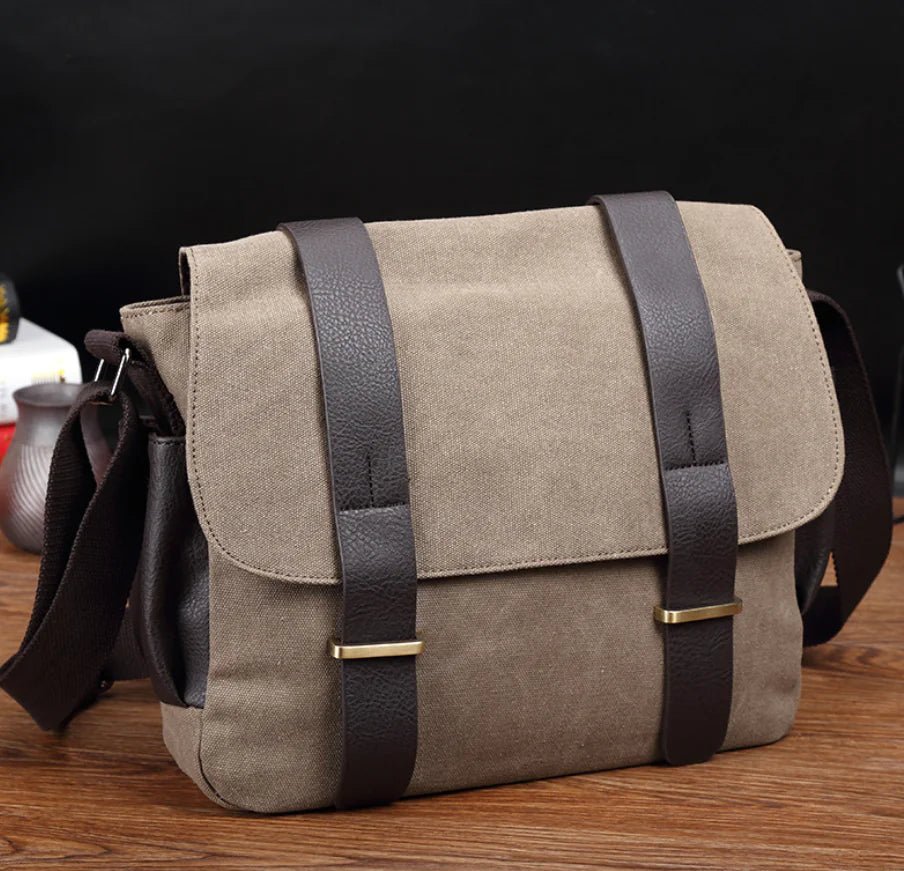 Men's Canvas Crossbody Travel Bag (Shoulder Bag)