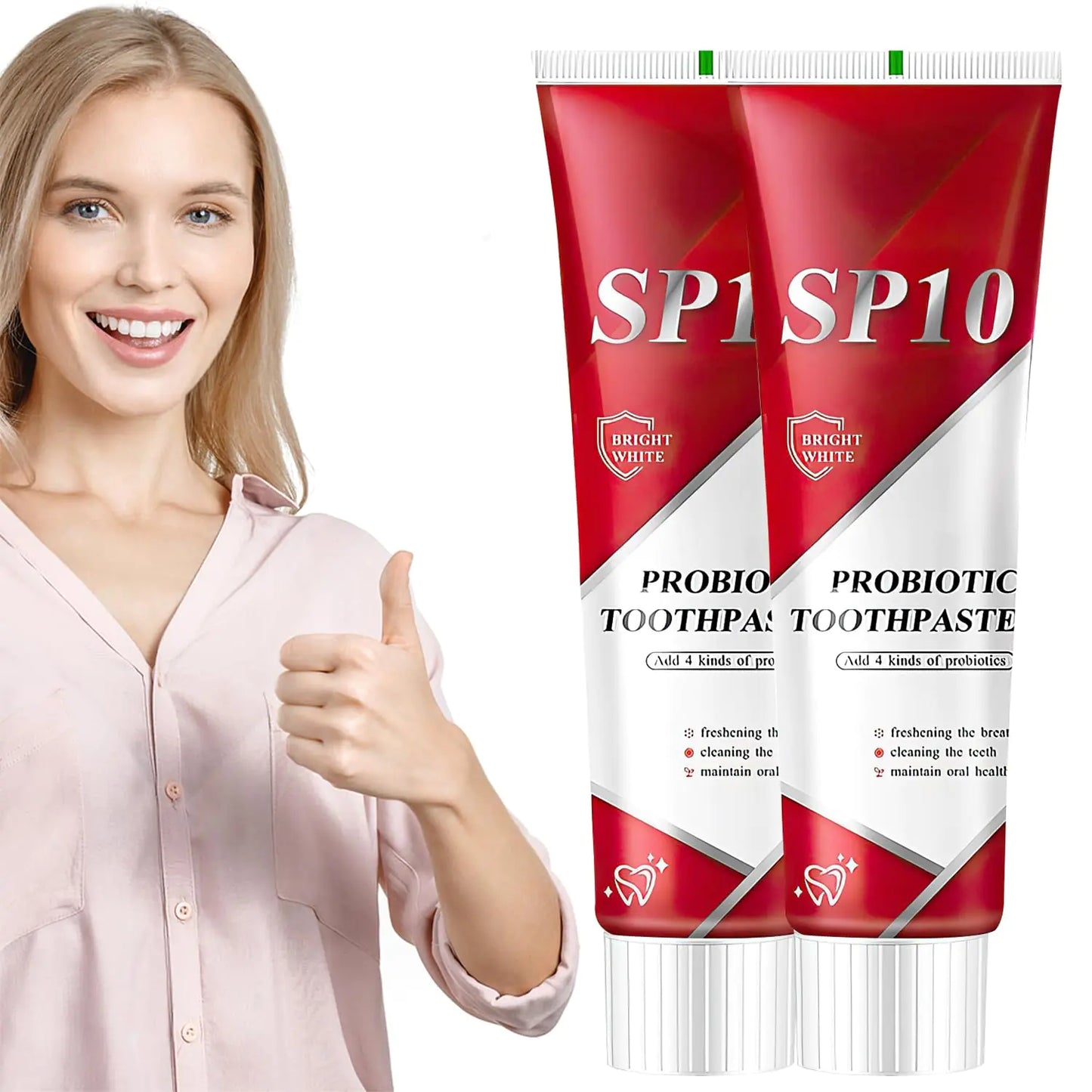 2pcs SP 10 Probiotic Toothpaste Whitening – Improve Oral Health with Dental Probiotic and Spry Probiotic Toothpaste for a Brighter Tooth