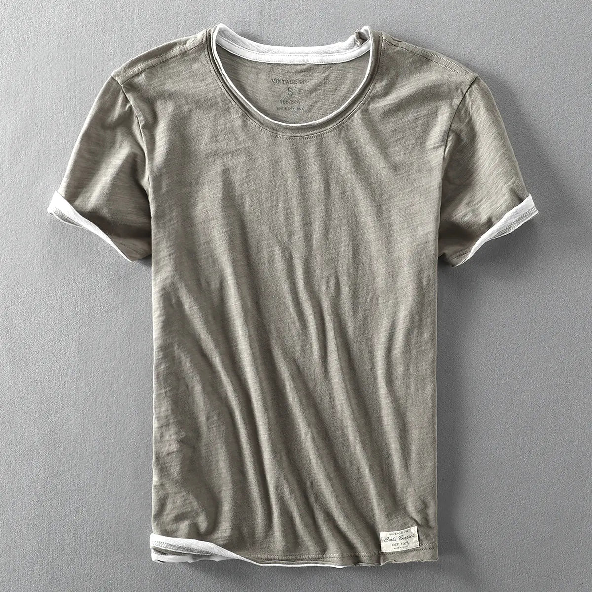 Men's Cotton Bamboo T-Shirt - Casual Vintage Style