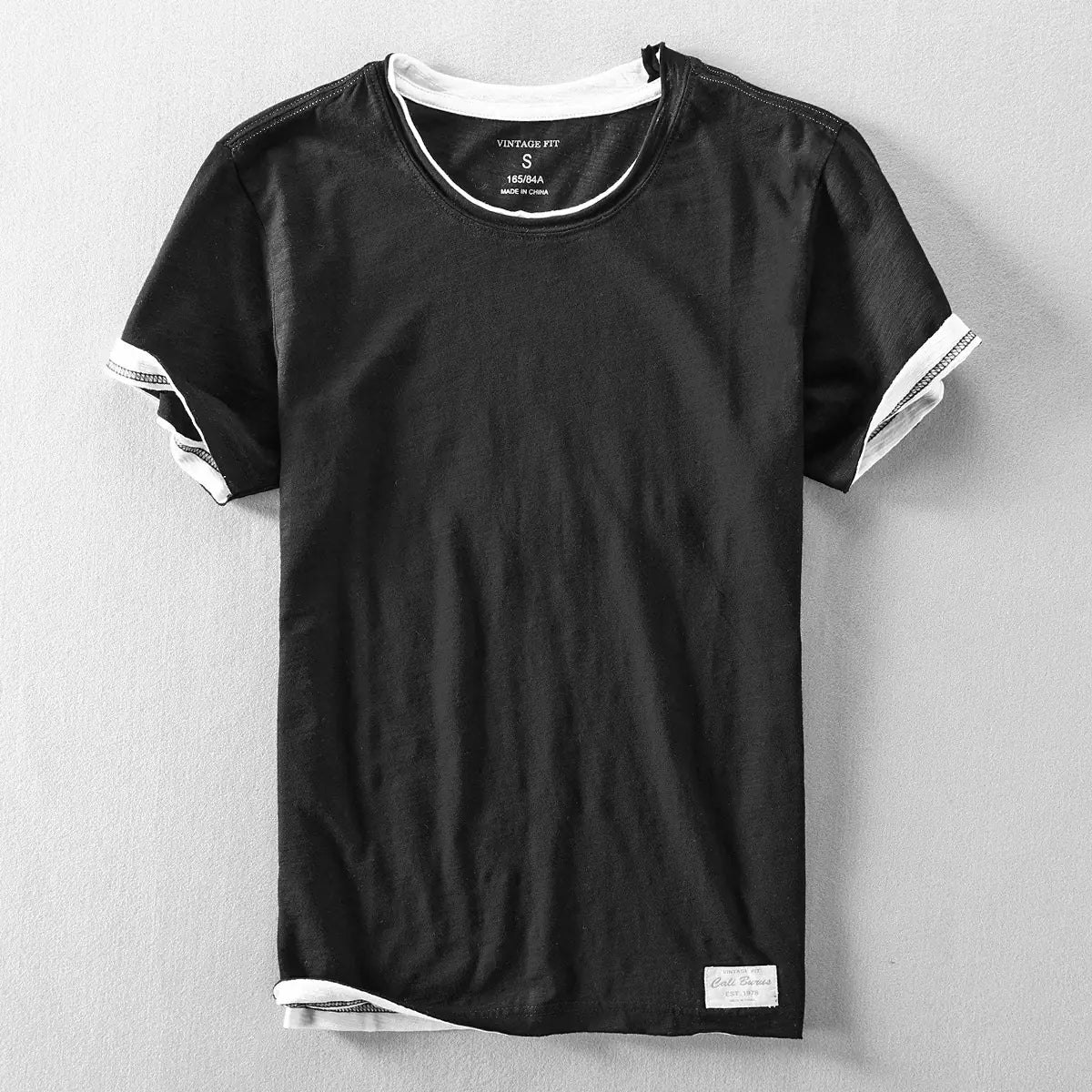 Men's Cotton Bamboo T-Shirt - Casual Vintage Style