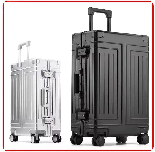 All-Aluminum Rolling Travel Suitcase High-Quality