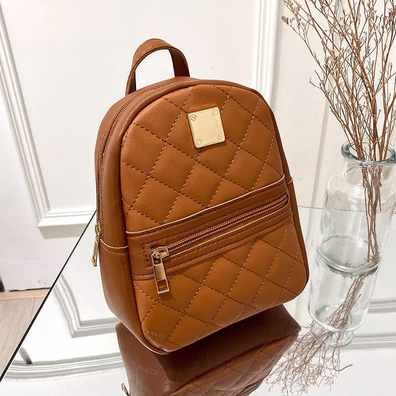 Mini Backpack For Women PU Leather Multifunction