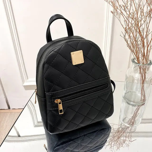 Mini Backpack For Women PU Leather Multifunction